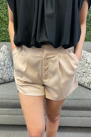 A Touch of Class Shorts - Taupe