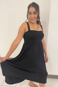 Midi Black Stretchy Dress