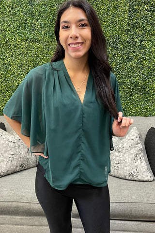 Holiday Green Blouse
