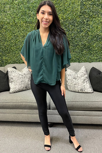 Holiday Green Blouse
